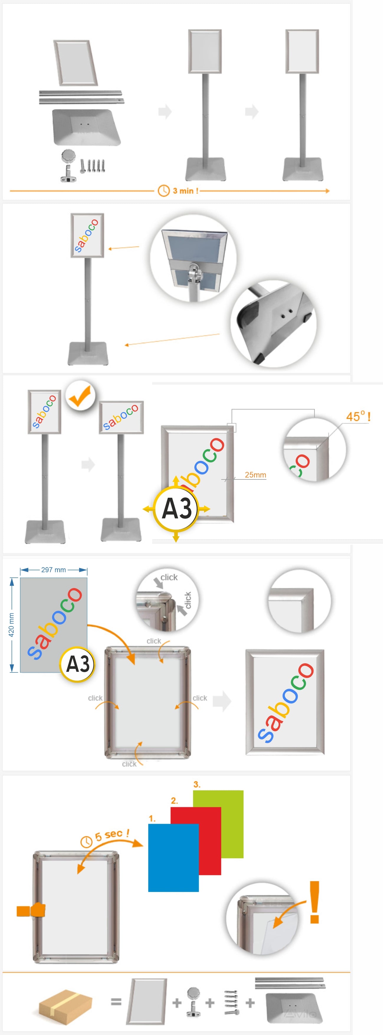 Menu Board A3 ( 297 × 420 mm )